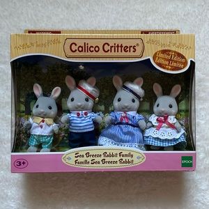 NIB limited edition Sea Breeze Rabbit Family Calico critters Sylvanian Families